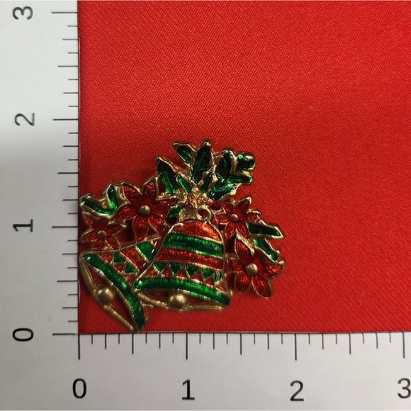 Christmas Pins/ Brooch Set of 2 Christmas Bells & Tree Pins - Picture 8 of 9
